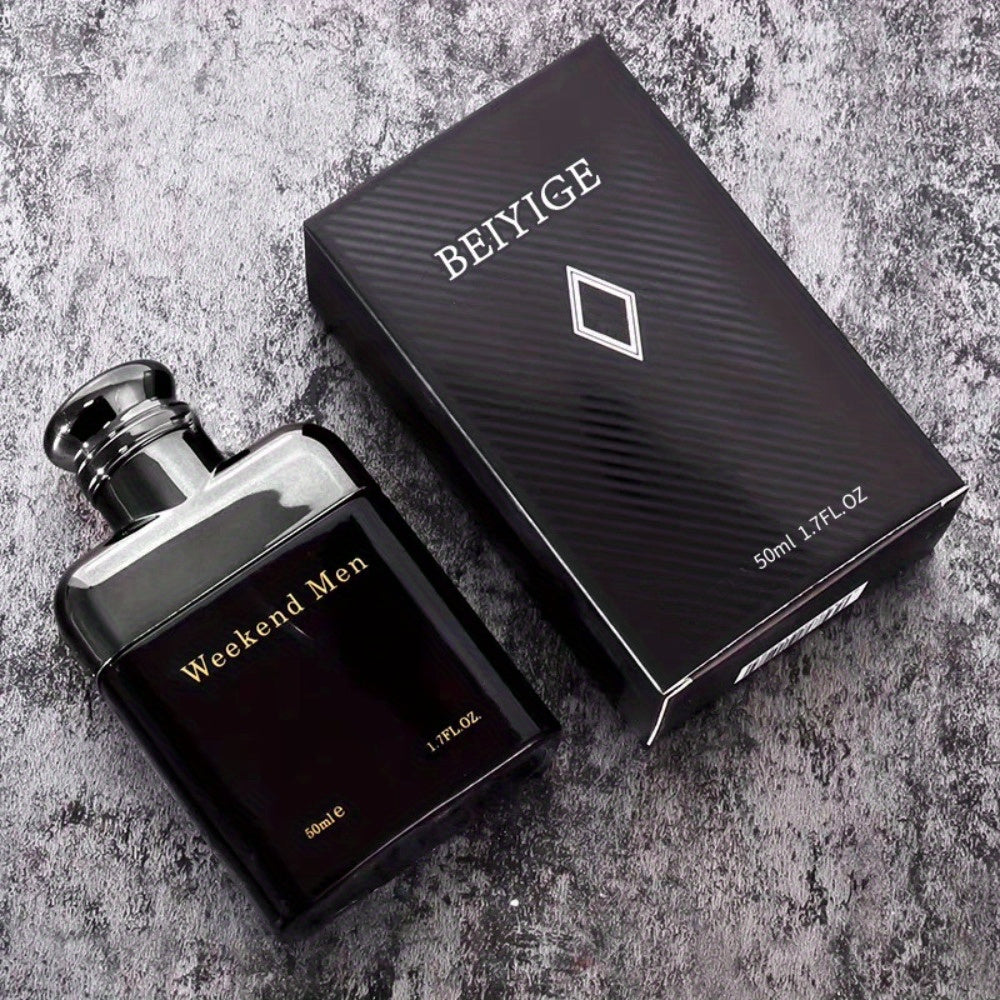 Men's Long-lasting Eau De Toilette Spray, Fresh Woody Cologne with Niche Woody Notes, Perfect for Sweet Date & Quiet Sexiness, 1.7oz
