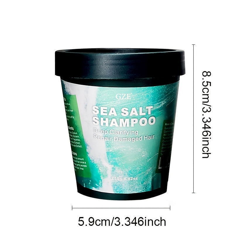 Deep Cleansing Sea Salt Shampoo for Damaged Hair - Suitable for Curly and Oily Scalp