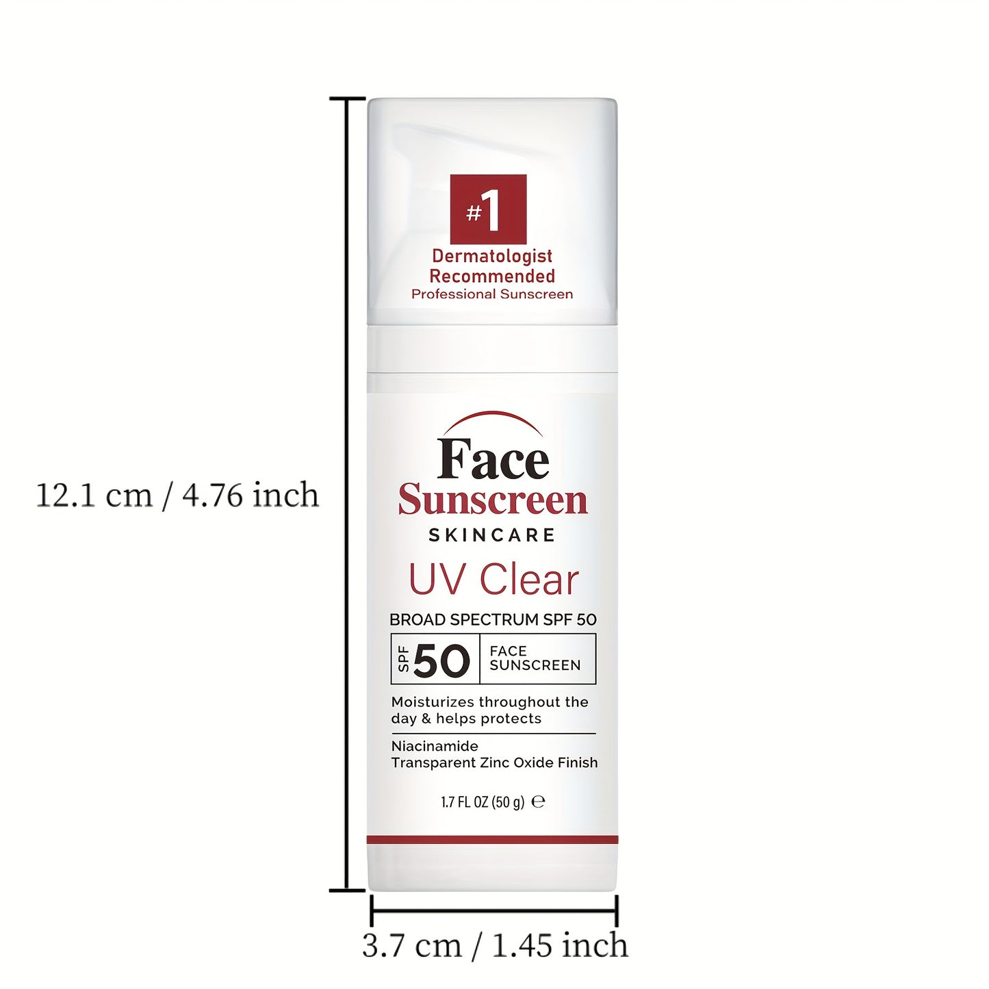 Daily Tinted Sunscreen With Zinc Oxide, SPF 50 Face Sunscreen Moisturizer