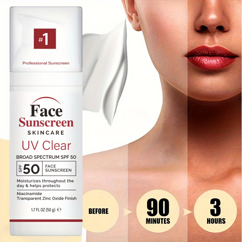 Daily Tinted Sunscreen With Zinc Oxide, SPF 50 Face Sunscreen Moisturizer