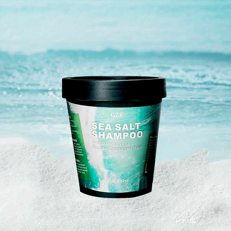 Deep Cleansing Sea Salt Shampoo for Damaged Hair - Suitable for Curly and Oily Scalp