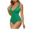 Women's Vintage Padded Push up One Piece Swimsuits Tummy Control Bathing Suits Swimwear Women Sexy Slimming Swimsuit