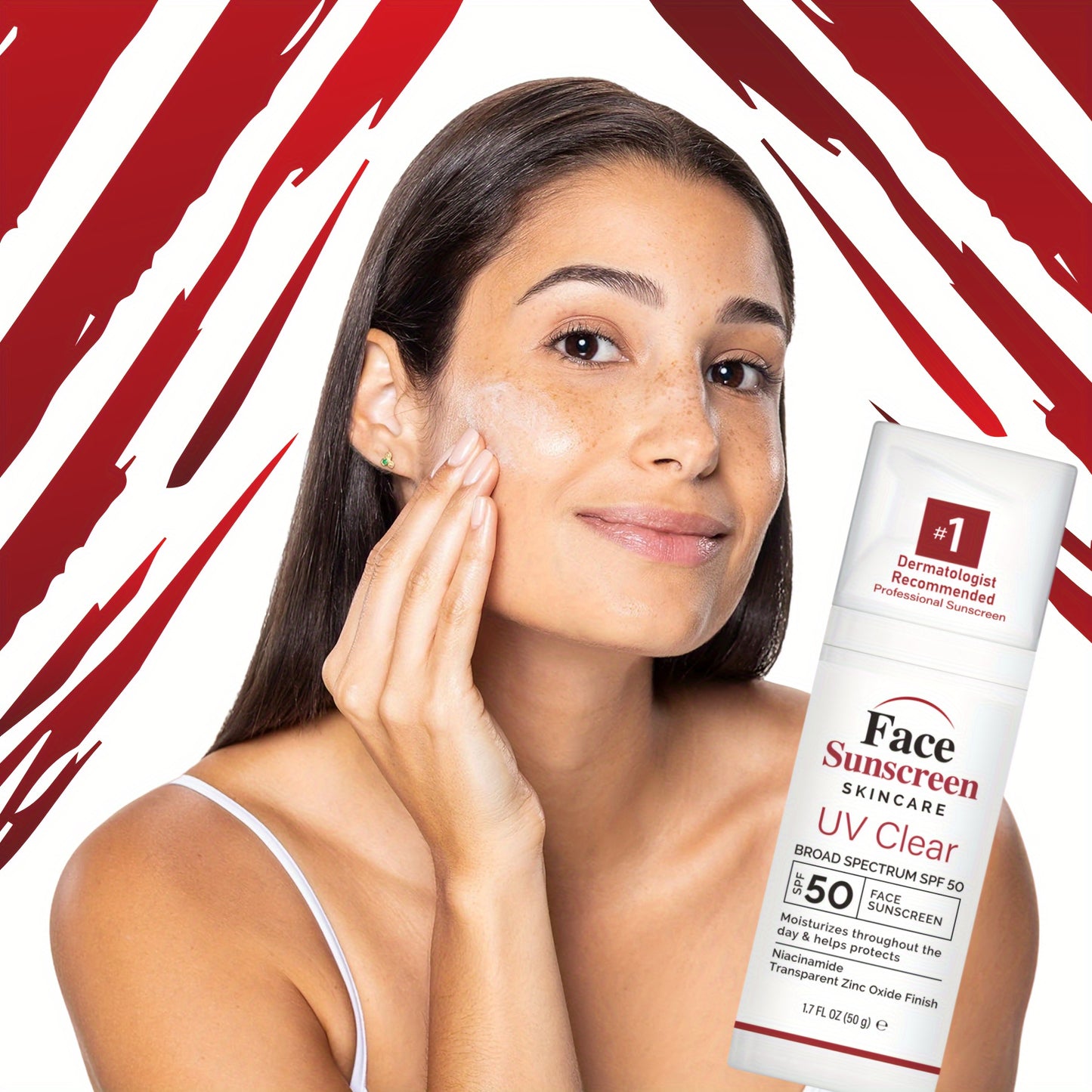 Daily Tinted Sunscreen With Zinc Oxide, SPF 50 Face Sunscreen Moisturizer