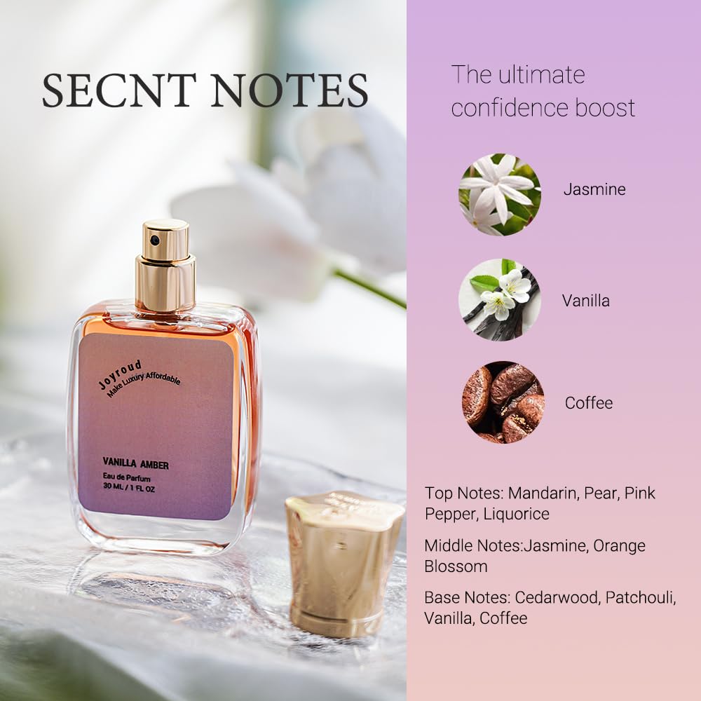 Joyroud Perfume for Women, Vanille Eau de Parfum for Women, Roll on Perfume Travel Size, Vanilla Perfume Oils for Women Long Lasting, Coffee Perfume for Women