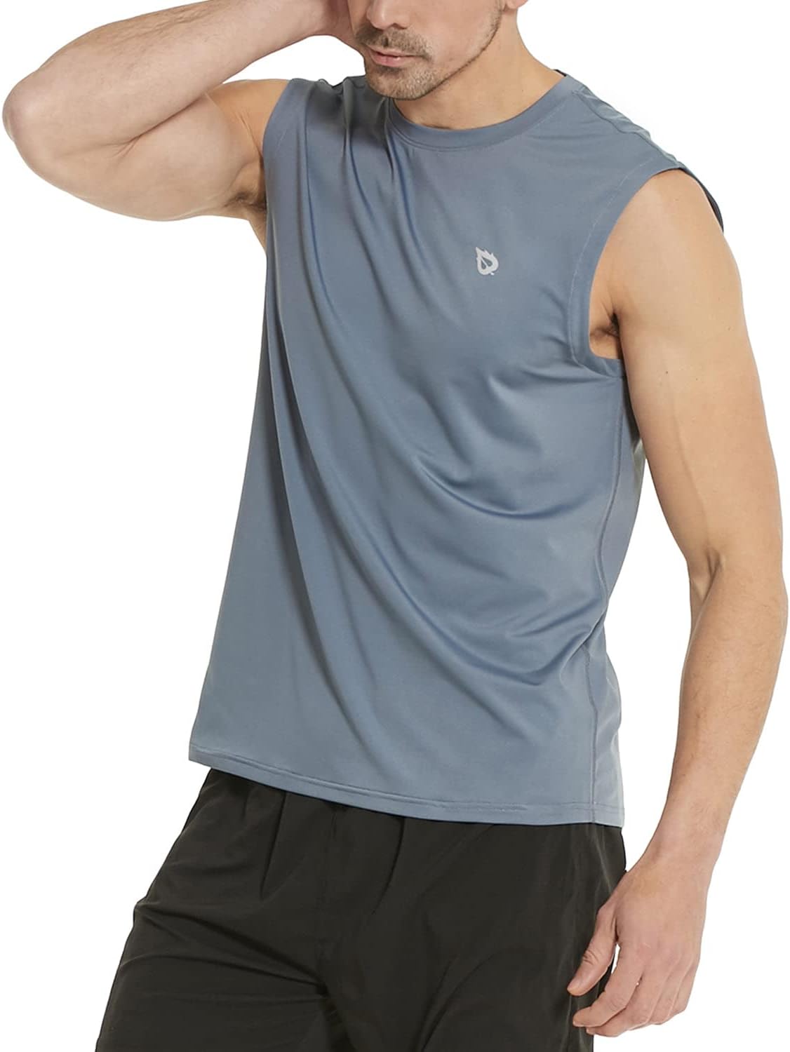 Men's Tank Tops Sleeveless Shirts Gym Workout Running Athletic Quick Dry Tech