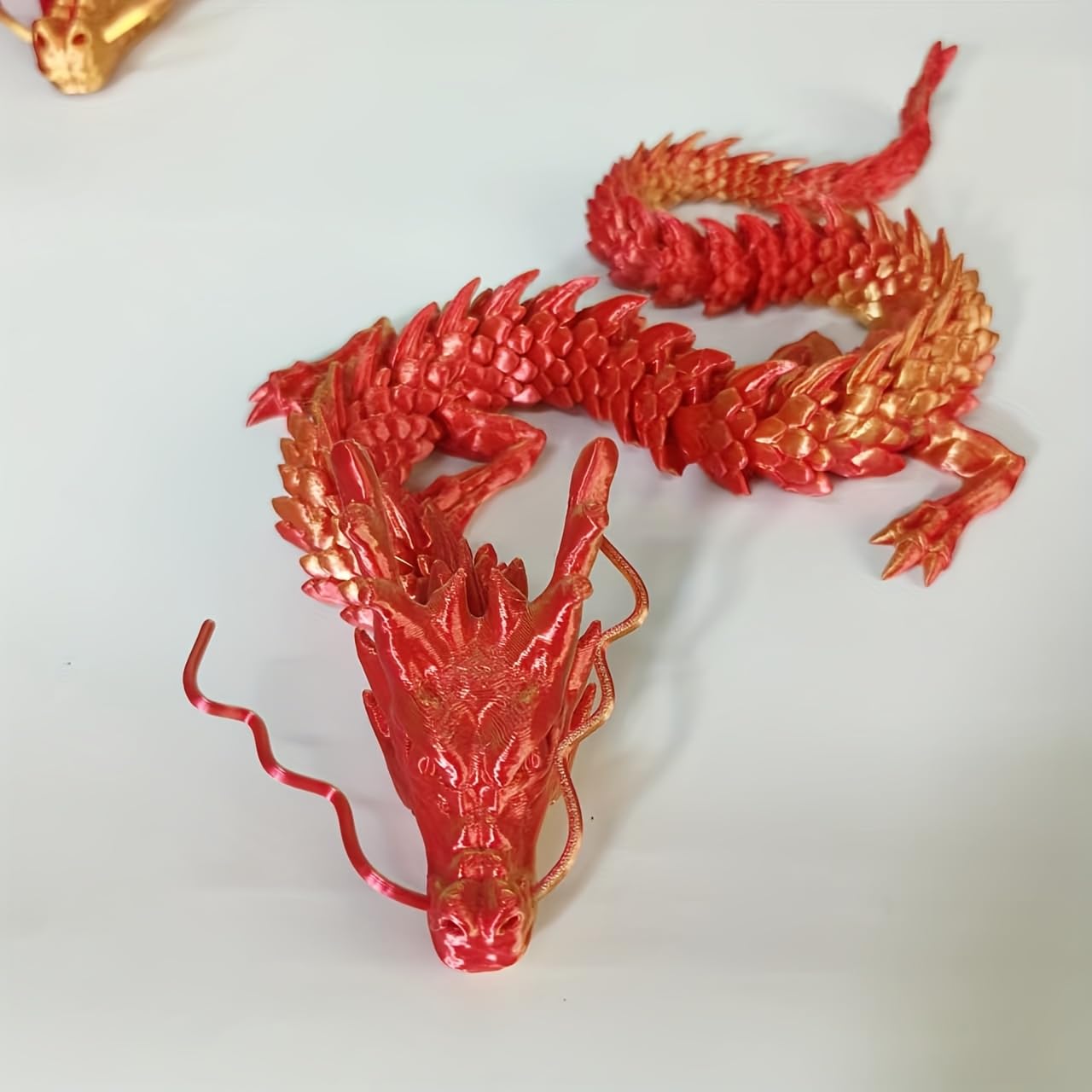 35.4'' Large 3D Printed Dragon Toy Box - Articulated Chinese Dragon, Poseable 3D Printed Animals & Collectible Figurines, Desk & Home Decor - Cool for Kids & Adults