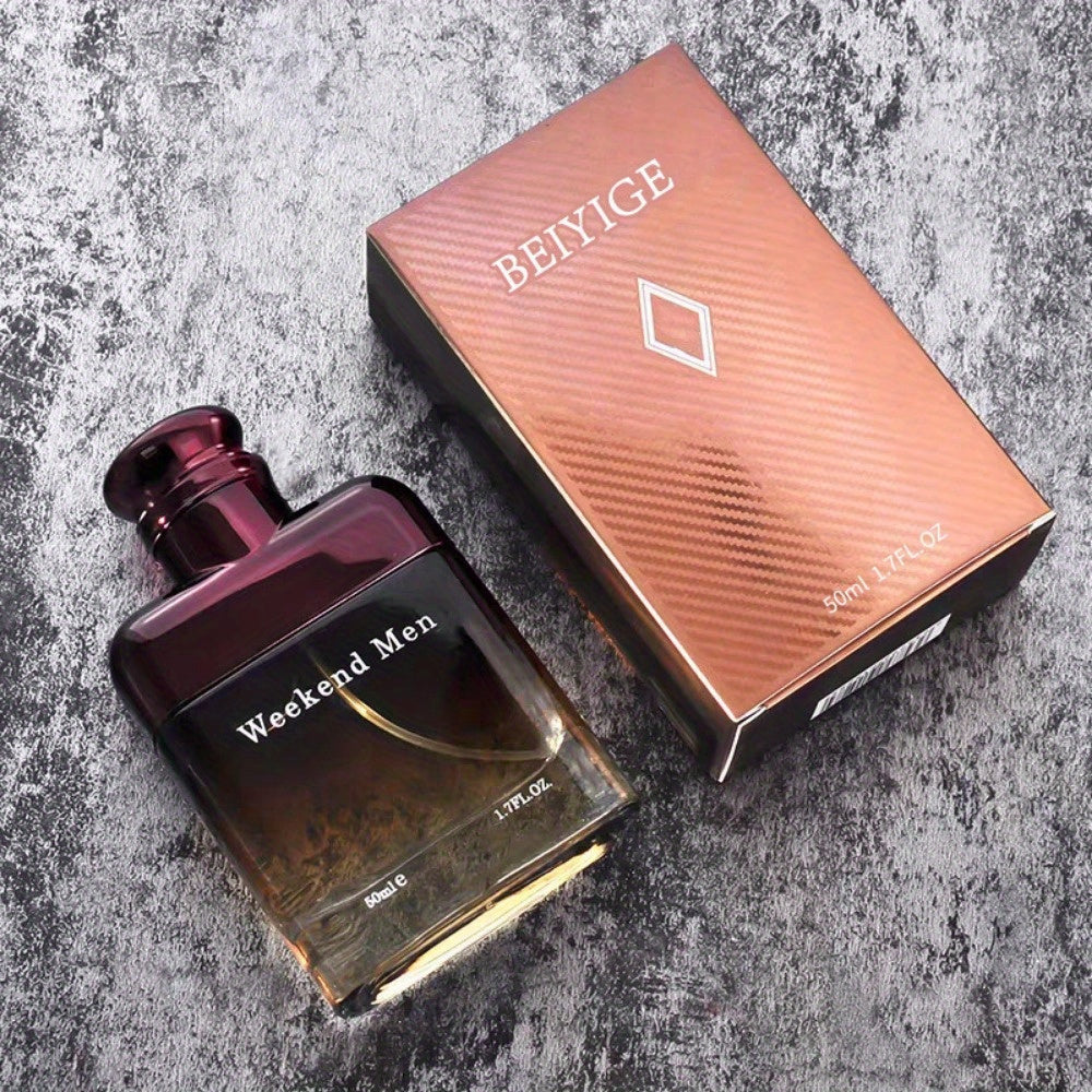 Men's Long-lasting Eau De Toilette Spray, Fresh Woody Cologne with Niche Woody Notes, Perfect for Sweet Date & Quiet Sexiness, 1.7oz