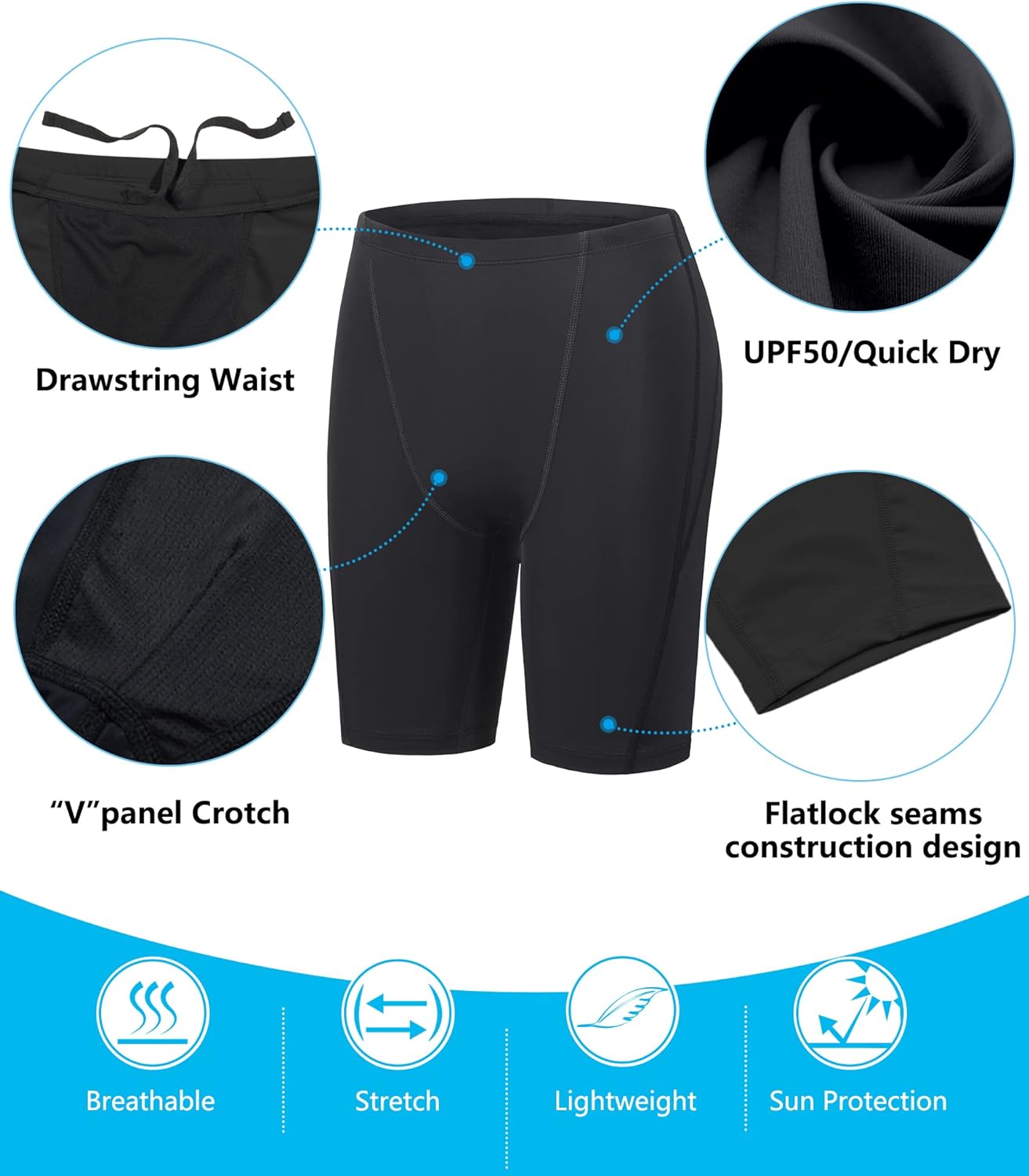 Men's Swim Jammers - Athletic Training Endurance Swimsuits Racing Competition Swimwear Sizes: 32-42