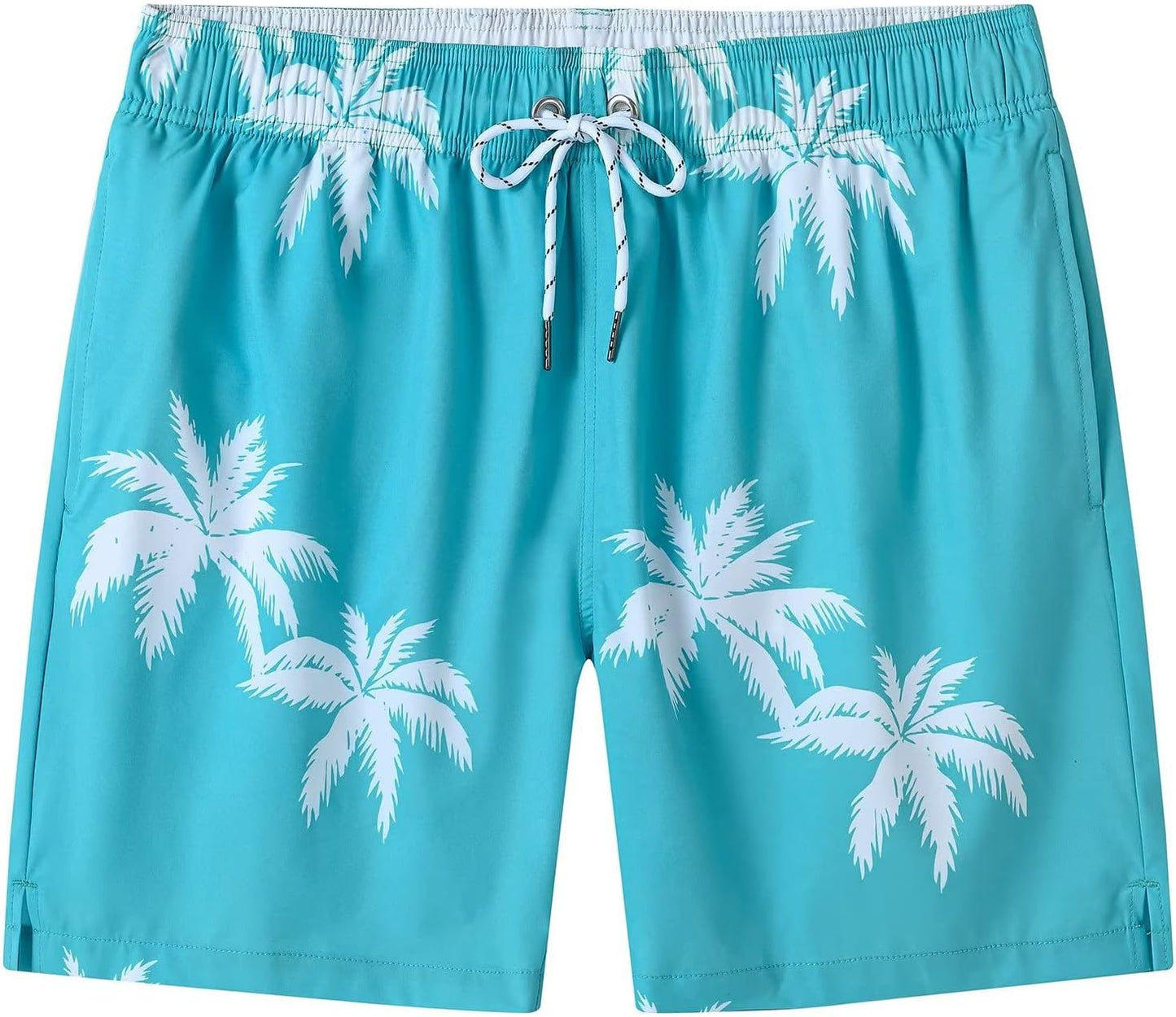 Men's Swim Trunks Quick Dry Beach Shorts with Zipper Pockets and Mesh Lining