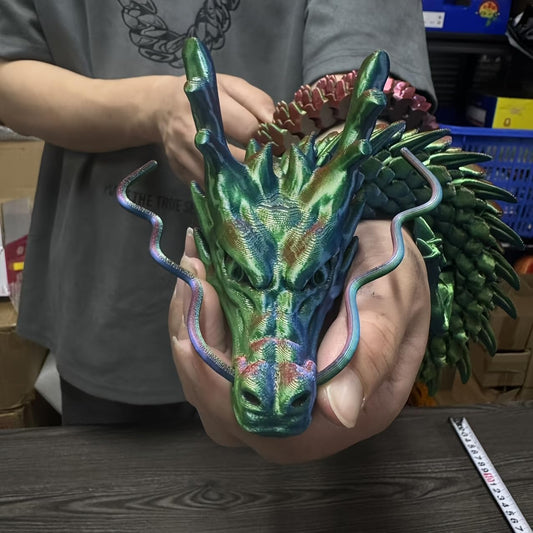 Joyroud 35.43" 3D Printed Dragon, Articulated Dragon, Crystal Dragon, Dragon Fidget Toy, Home Office Decor Executive Desk Toys