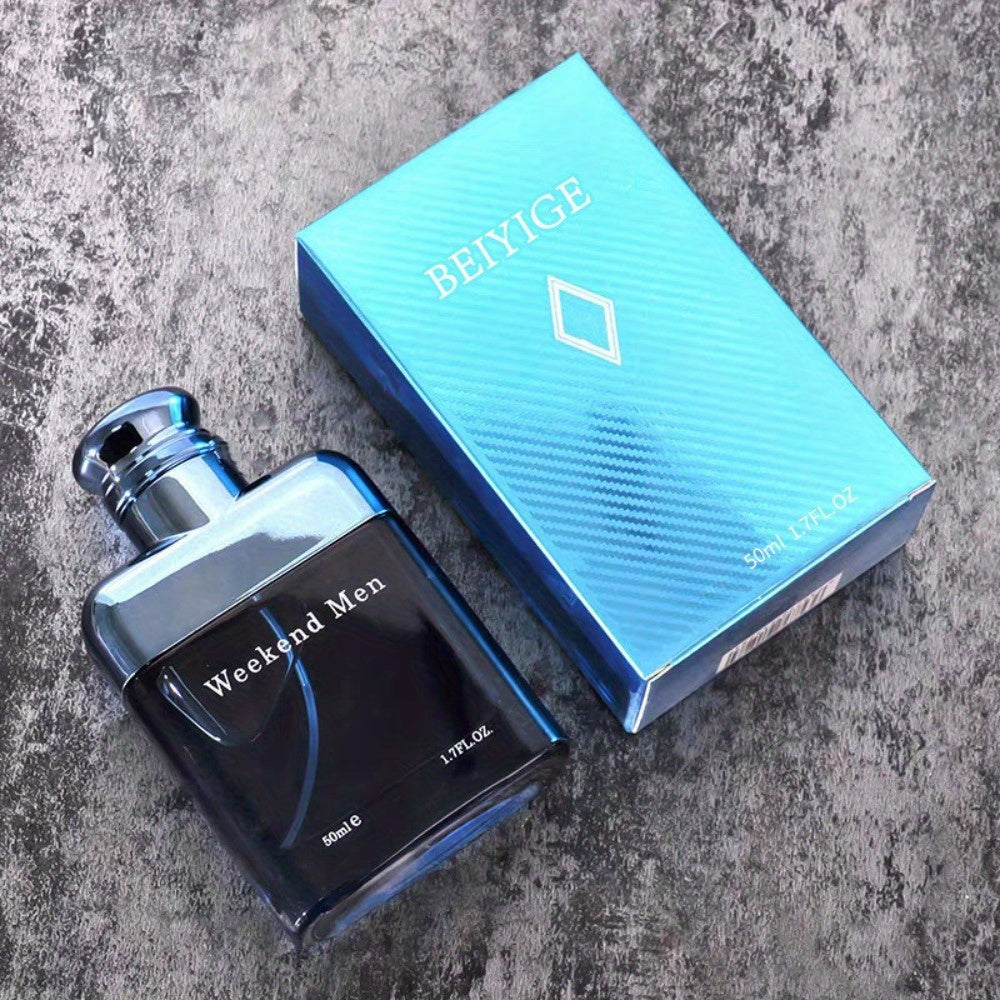Men's Long-lasting Eau De Toilette Spray, Fresh Woody Cologne with Niche Woody Notes, Perfect for Sweet Date & Quiet Sexiness, 1.7oz