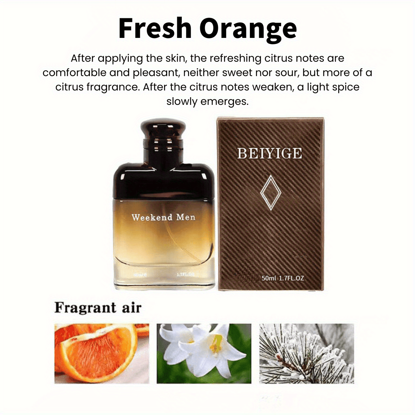 Men's Long-lasting Eau De Toilette Spray, Fresh Woody Cologne with Niche Woody Notes, Perfect for Sweet Date & Quiet Sexiness, 1.7oz