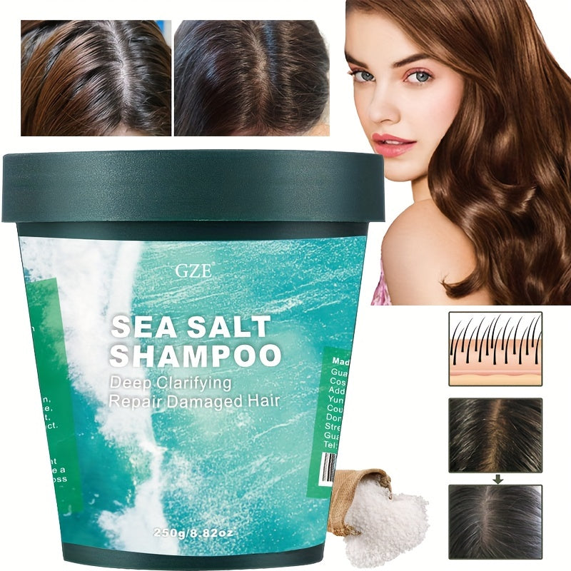 Deep Cleansing Sea Salt Shampoo for Damaged Hair - Suitable for Curly and Oily Scalp