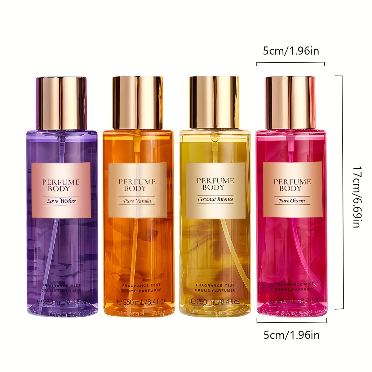 8.45oz Perfume Long-lasting Light Fragrance Flower Fruit Body Spray Perfume Leaves Fresh And Natural Petals--Give Her The Best Valentine'S Day Gift