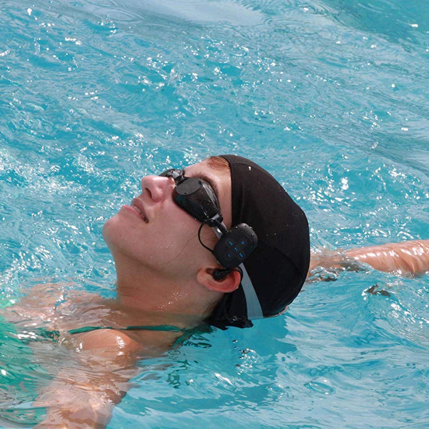 Waterproof music player for swimming with underwater headphones Waterproof Swimming music player Sewobye