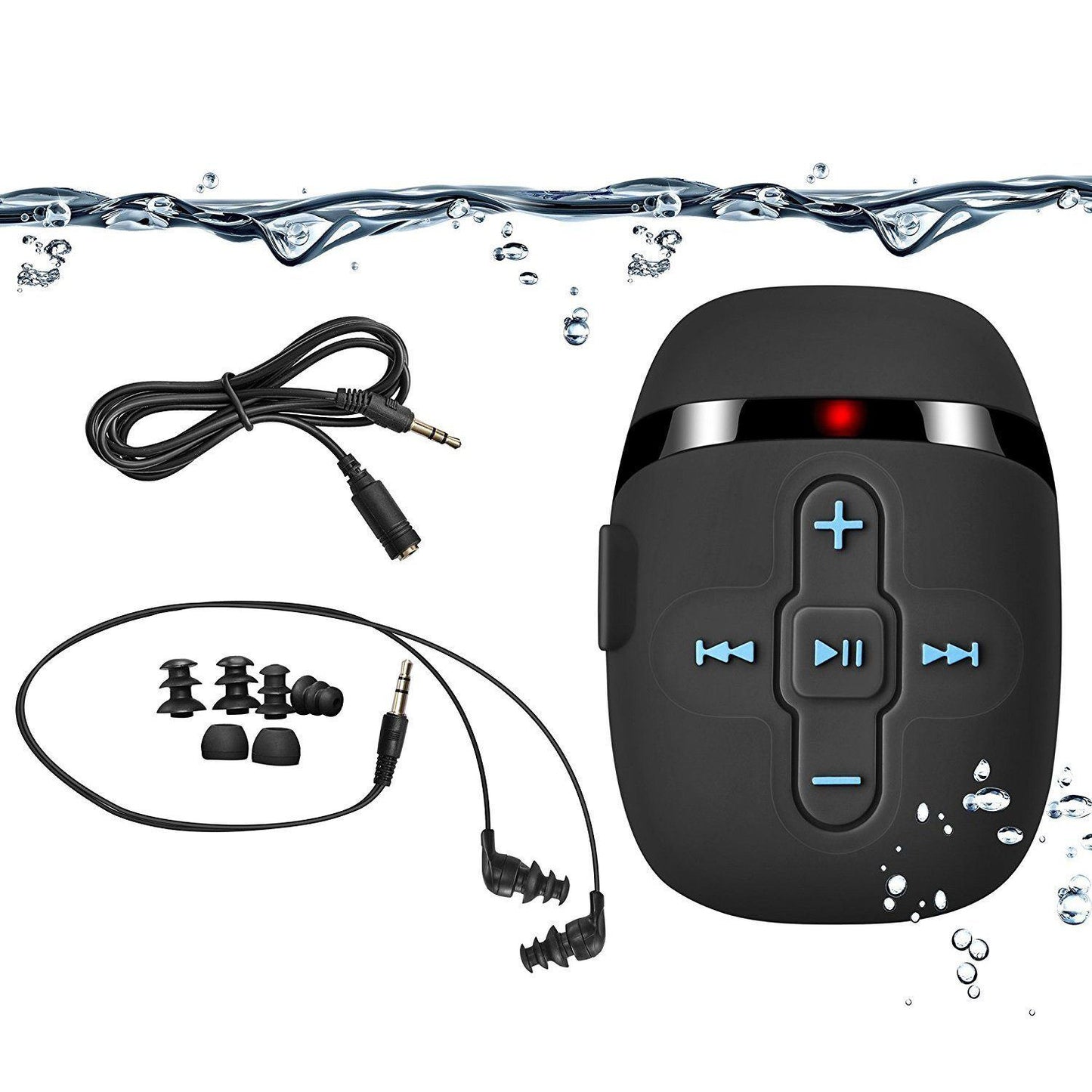 Waterproof music player for swimming with underwater headphones Waterproof Swimming music player Sewobye