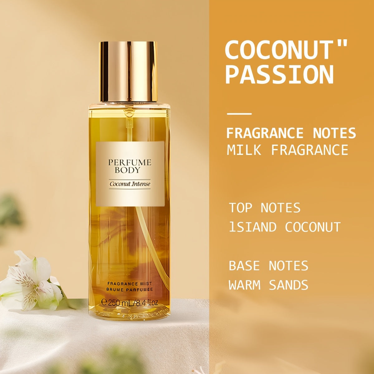 8.45oz Perfume Long-lasting Light Fragrance Flower Fruit Body Spray Perfume Leaves Fresh And Natural Petals--Give Her The Best Valentine'S Day Gift