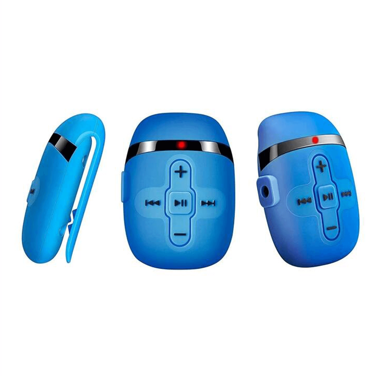  Sewobye Reproductor MP3 impermeable para natación, auriculares  impermeables con cable corto, mp3 impermeable natación bajo el agua 9.8 ft,  función de barajado (azul) : Electrónica