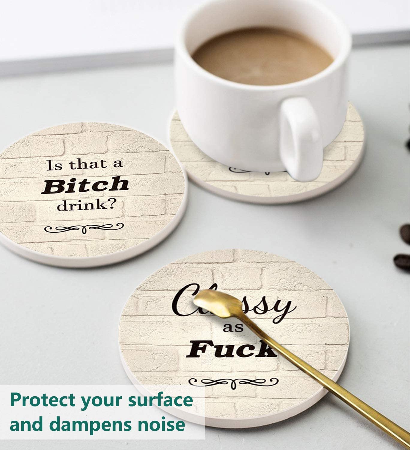 Coasters for Drinks, Set of 6(US ONLY)