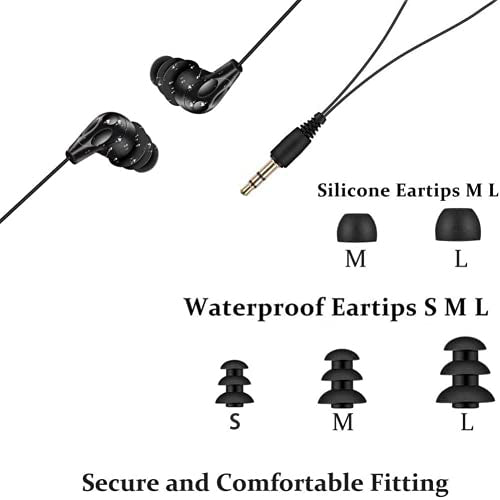 Waterproof Short Cord Headphones for Swimming