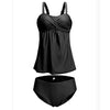 Two Pieces Tankini Swimsuit Ruched Tankini Top with Triangle Bottoms for Women Sewosports 